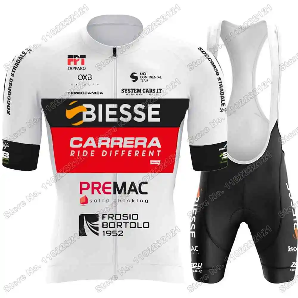 Biesse Team Cycling Jersey Short Sleeve Set Men Cycling Clothing Summer Road Bike Shirt Suit Bicycle Bib Shorts MTB Uniform