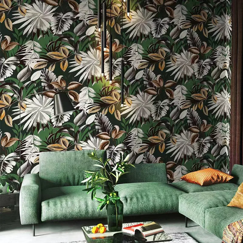 Nordic Ins Tropical Plant Palm Leaf Wallpaper Bedroom Restaurant Wall Decor 3D Wall Mural Paper 5 Sd90baf75bdfb415d9038424d8be1a068E