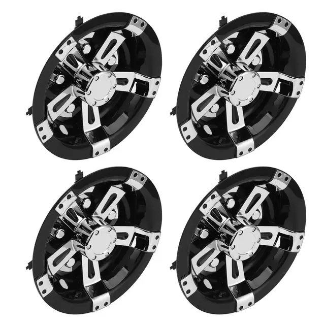 Club Car Wheel Hub Covers, 4-Pack 8in Golf Cart Hub Caps - ABS Lightweight Replacement For EZGO