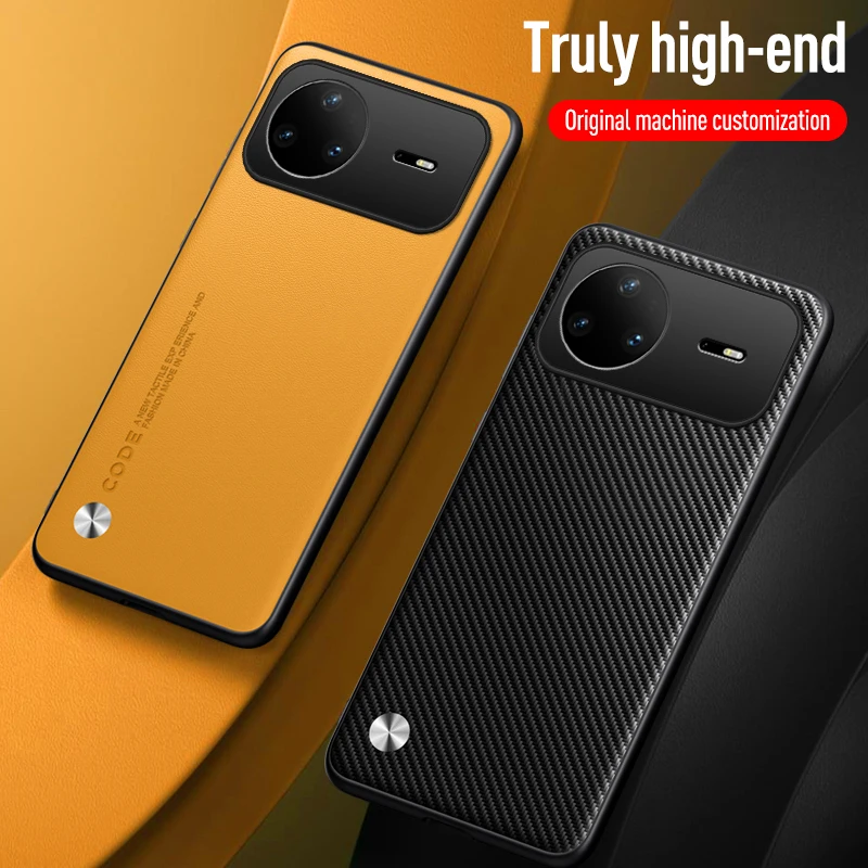 Enhanced Anti-Shock Rugged Carbon Fiber PU Leather Hard Case