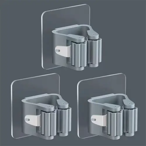 Multi-Purpose Hooks Adhesive Wall Hanging Mop Rack Broom Hanger Hook Kitchen Bathroom Organization Home Organizer Accessories - Image 10