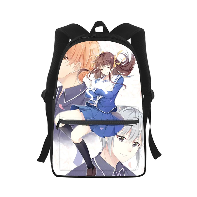 Anime Fruits Basket Men Women Backpack 3D Print Fashion Student School Bag Laptop Backpack Kids Travel Shoulder Bag