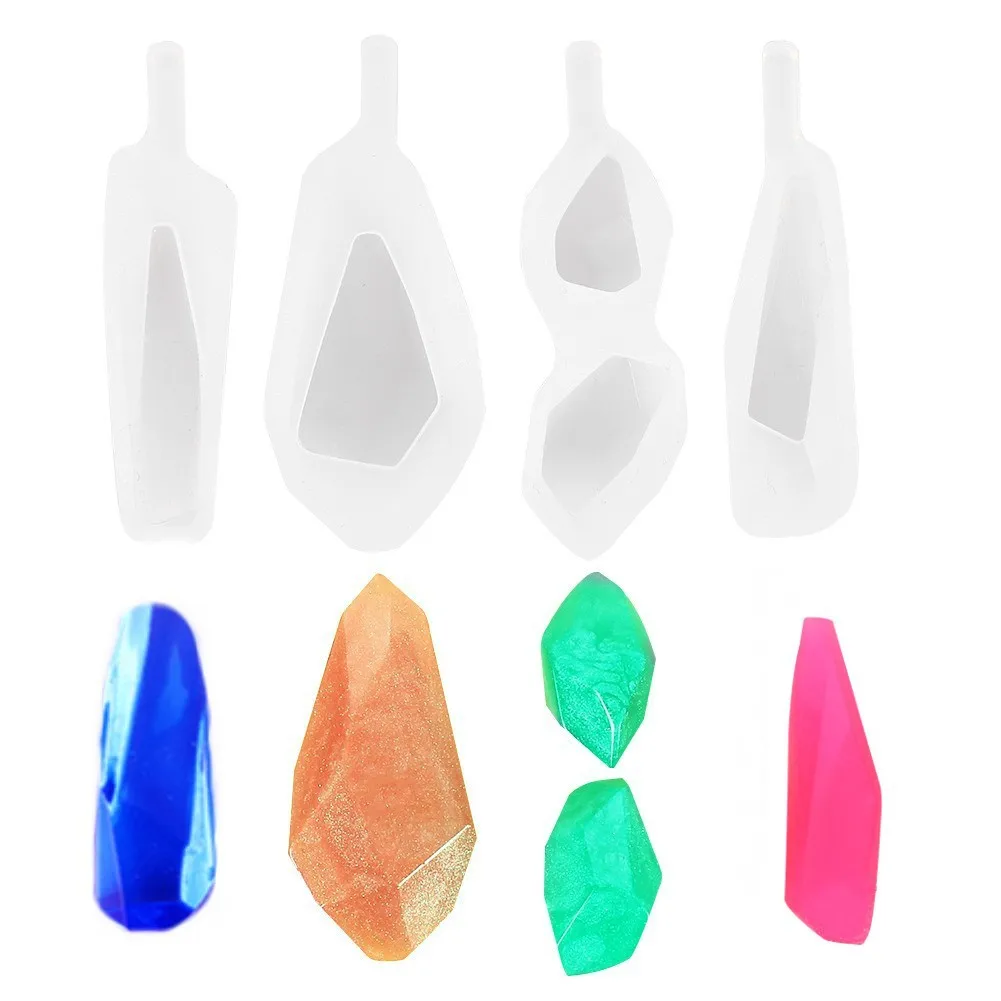 Drop stone Quartz Shard Crystal Silicone Mold Epoxy UV Resin Craft Supplies DIY Jewelry Pendant Point Mould