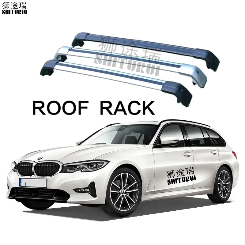 Shiturui-BMW用の2つのアルミニウム合金ルーフバー,3シリーズ,5-dr 