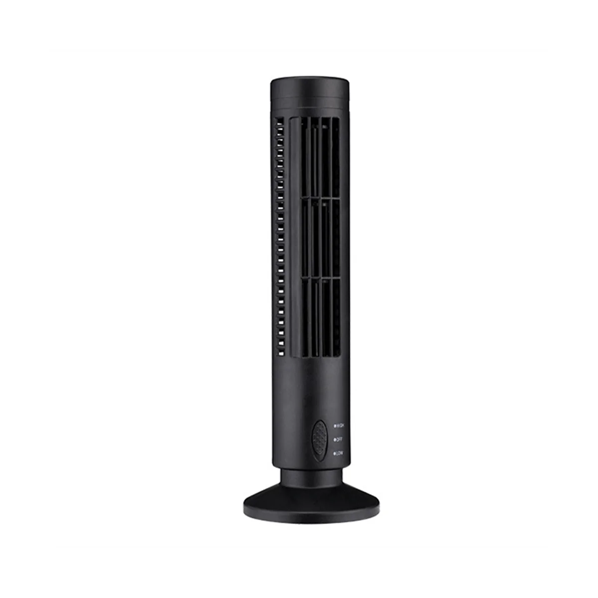 

New USB Tower Fan Bladeless Fan Tower Electric Fan Mini Vertical Air Conditioner, Bladeless Standing Fan Black