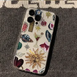 Colorful Stars and Moon Shockproof Bumper Phone Case - iPhone 14 (1)