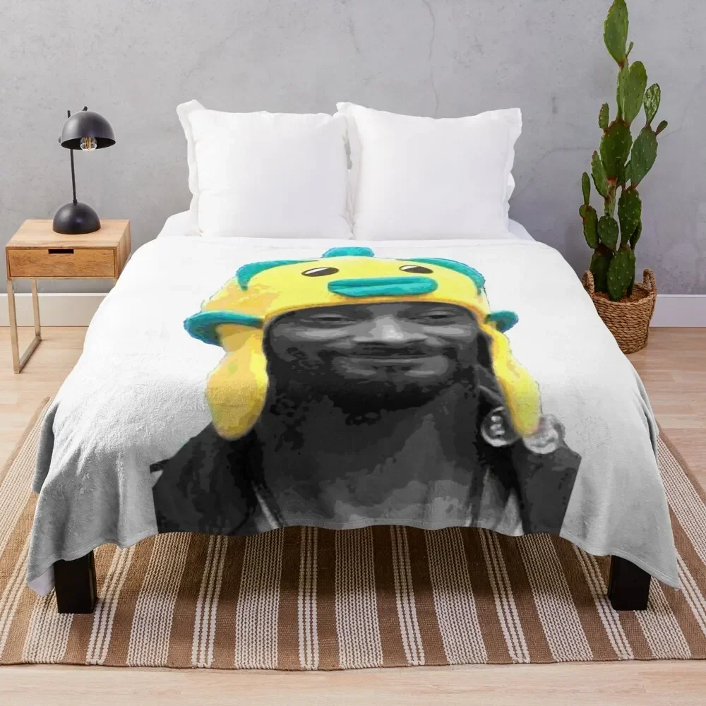 

Snoop gone fishing Throw Blanket Large funny gift Blankets