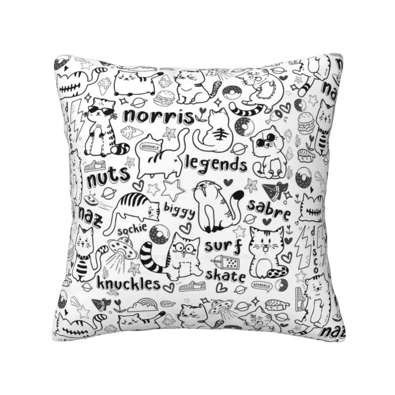 

Norris орехи бесшовный узор с милым котом дудло домашний диван Автомобильная поясная наволочка Норрис орехи узор Норрис орехи