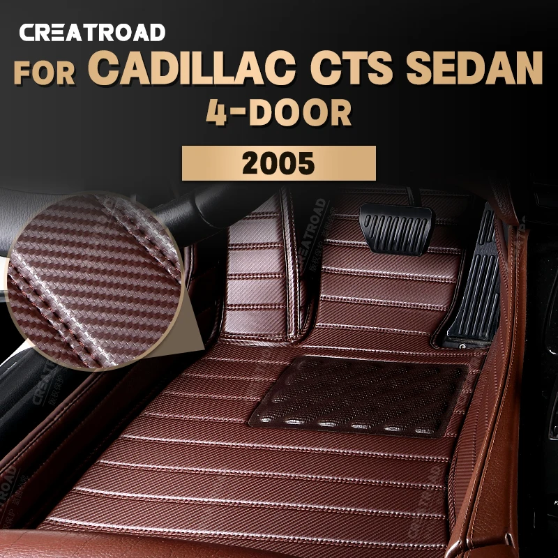 

Коврики из углеродного волокна на заказ, коврики для Cadillac CTS Sedan, 4 двери, 2005 футов, коврик, аксессуары для салона автомобиля