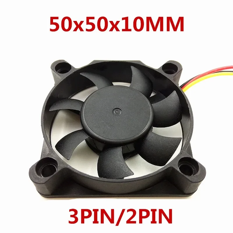 New DC 5V 12V 24V 0.1A 5010 50MM 50*50*10MM Cooling Fan Graphics card bridge chip 3D Printer Cooling fan  with 2pin 3pin