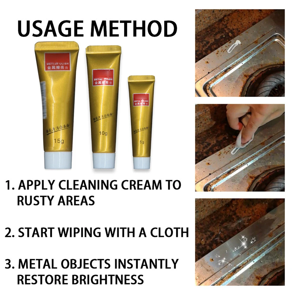 Metal Polishing Cream 5/10/15g Polish Paste Rust Remover Multifunctional Cleaning Tools Suitable For Metalm Ceramics