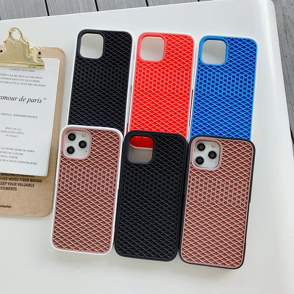 Case For iPhone 16 15 14 13 12 11 Pro Max XR XS X Waffle Shoe Sole Silicone Back-Vans-case Cover For iPhone 6 7 8Plus