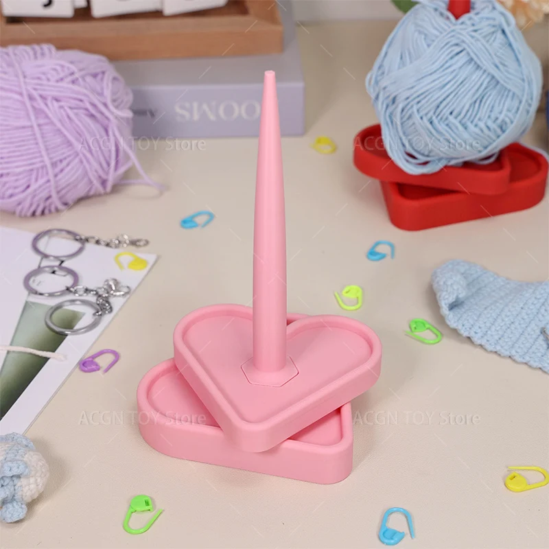 3D Printed Yarn Stand Holder Plastic Spinning Knitting Crochet Stand Sewing Thread Spool Wool Ball Winder Tool