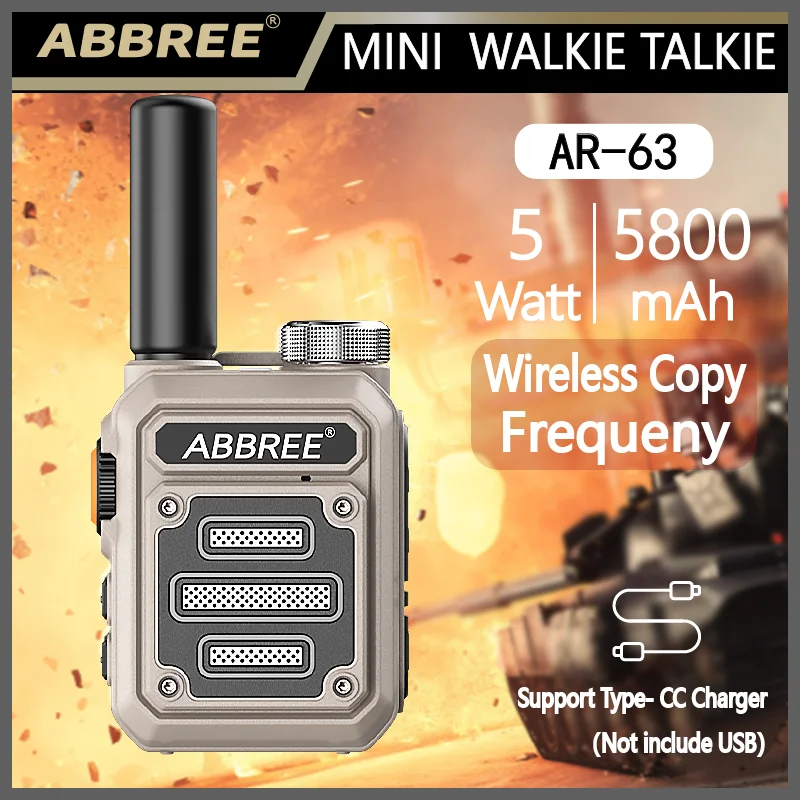 Abbree Ar-63 Automatic Wireless Copy Frequency Mini Walkie Talkie ...