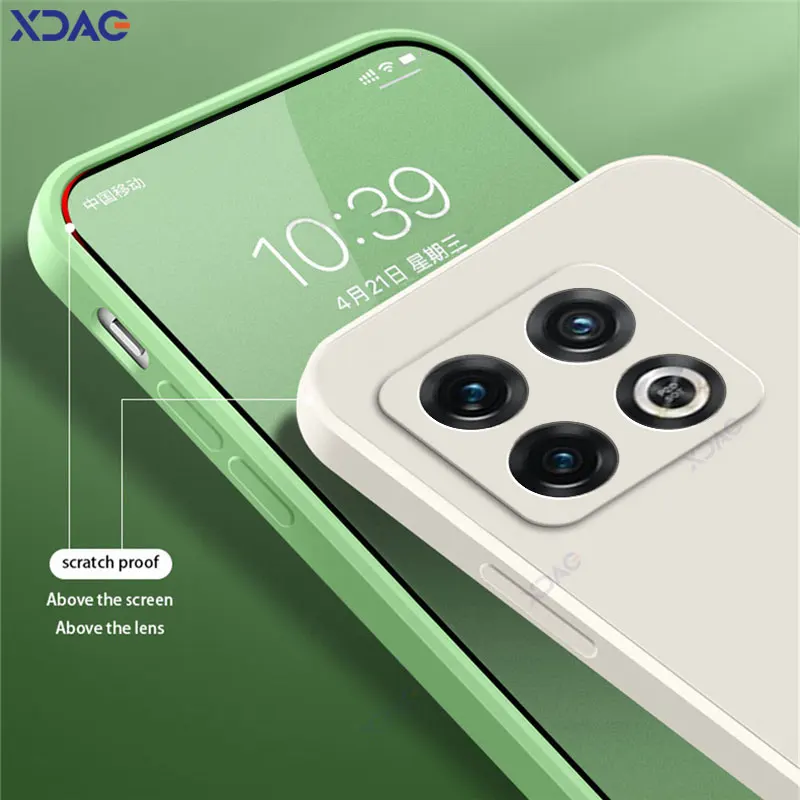 جراب هاتف سيليكون سائل مربع ، حقيبة ناعمة ببطانة م...