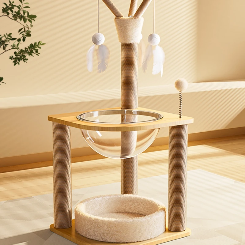 

House Toys Scratchers Tower Bed Habitats Stuff Trees Scratchers Climbing Sofa Home Villa Accessoires Chat Pet Products RR50FS