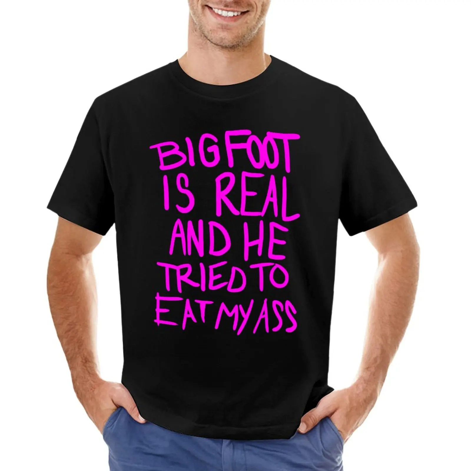 

Bigfoot is real T-Shirt animal print shirt for boys vintage t shirt man clothes funny t shirt men long sleeve t shirts