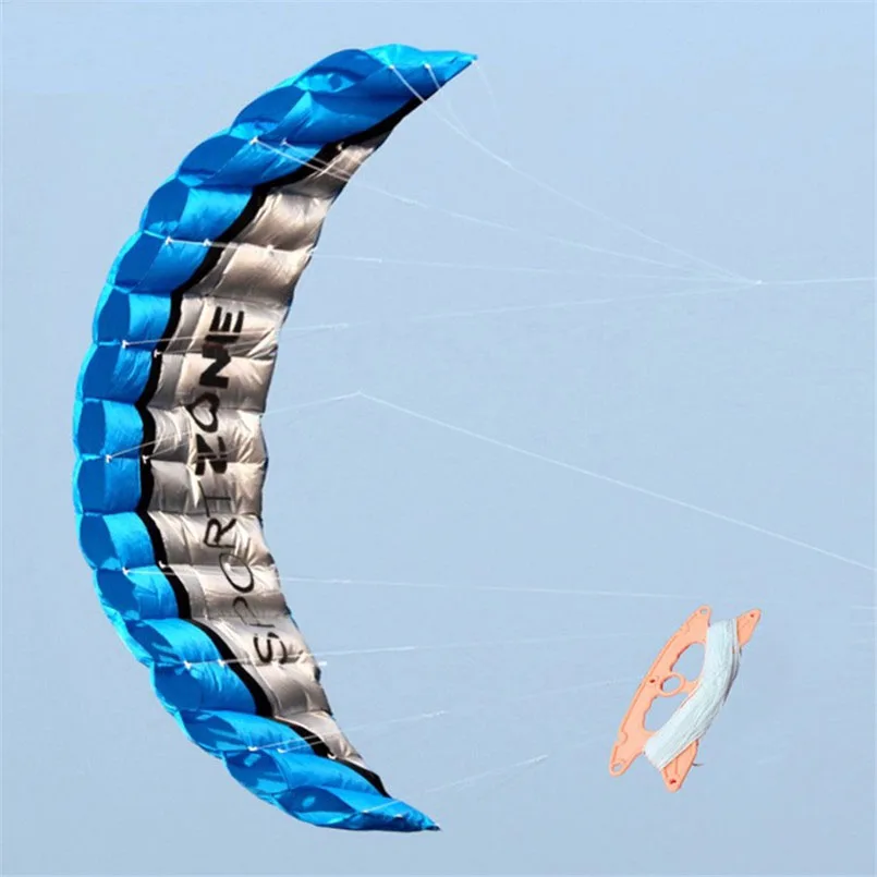 High Quality 2.5m Dual Line 4 Colors Parafoil Parachute Sports Beach Kite Easy to Fly Stunt Outdoor Toys For Adult Kids Gifts 4
