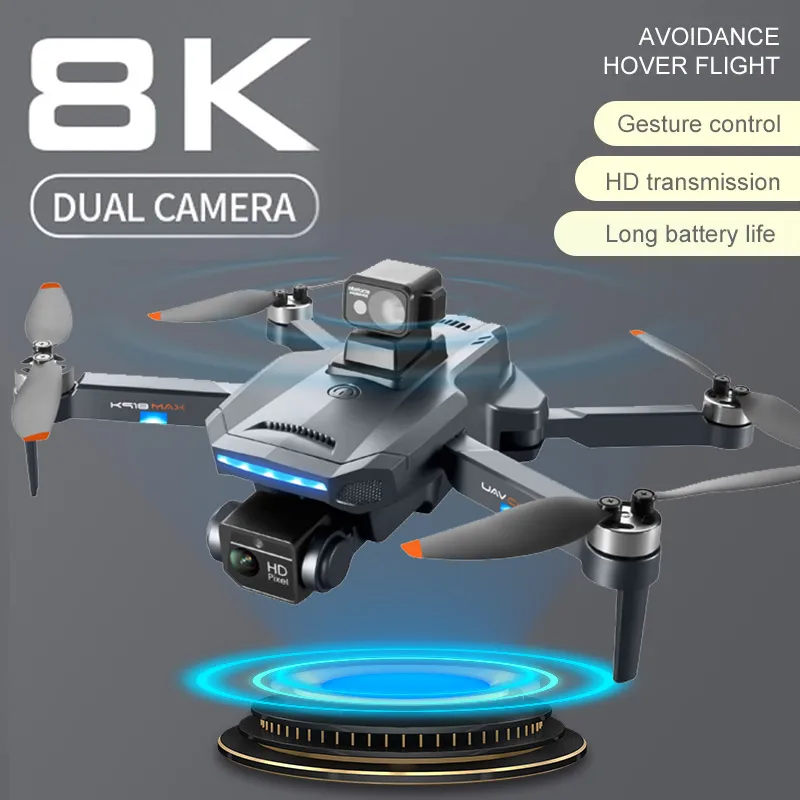 K101 MAX Drone 4K Double Camera HD WIFI FPV Obstacle Avoidance Drone  Optical Flow Four-axis