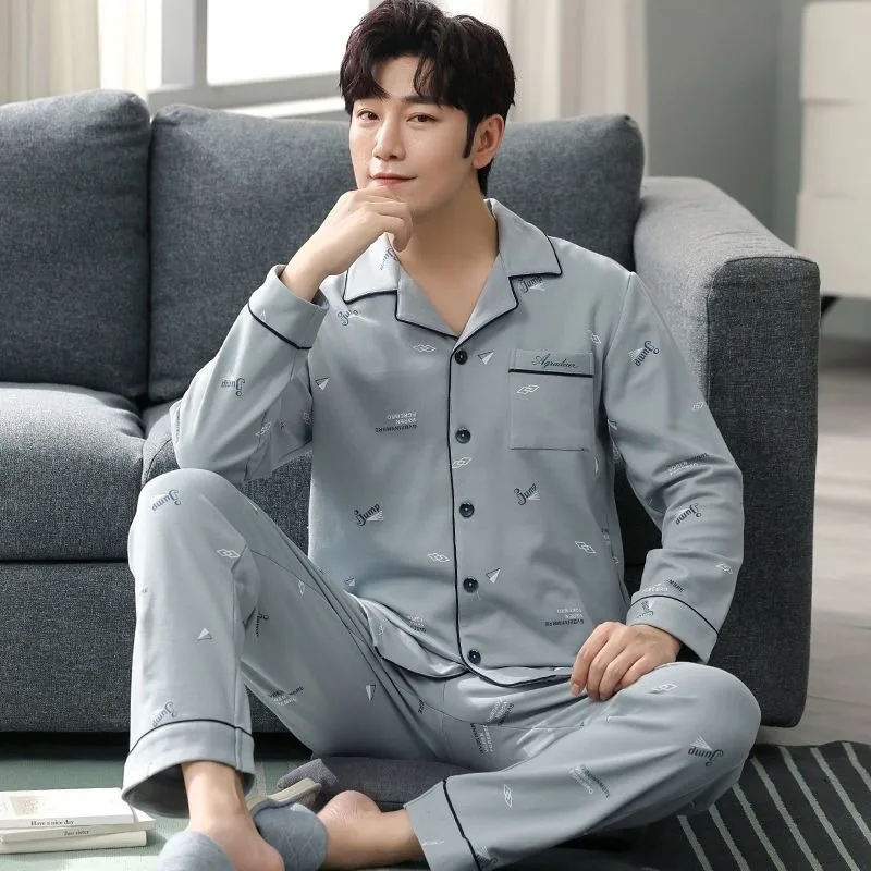 Pajamas Cardigan Sleepwear Loungewear Homewear For Men pajama sets