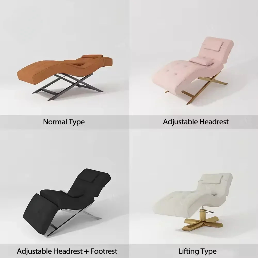 Adjustable Foldable Headrest Black Curved Lashes Facial Beauty