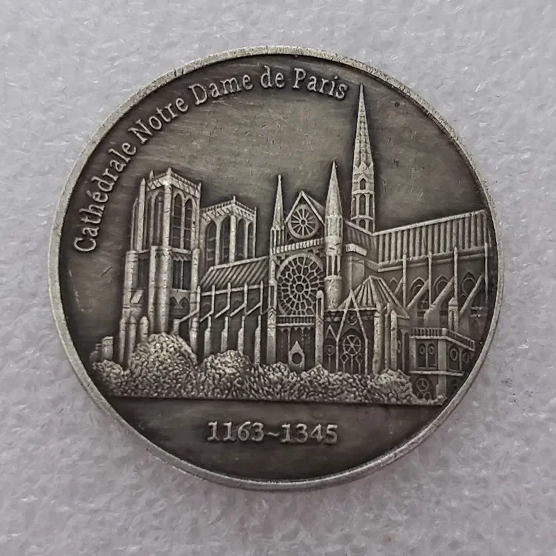 

*1163~1345 Notre Dame De Paris Silver Dollar Franc Commemorative Collection Coin Challenge Coin Gift