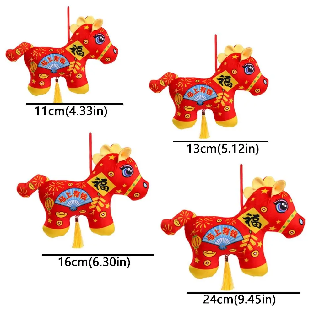 Cute Plush Horse Doll Pendant 2026 Year of Horse 11/13/16/24CM Stuffed Animal Horse Kawaii Simulation Zodiac Mascot Dolls