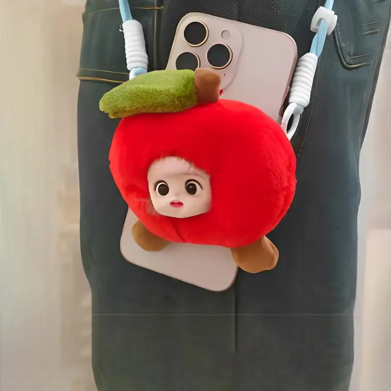 Cute Phone Lanyard Cellphone Clip Lanyards Phone Lanyard Strap Plush Doll Lanyard Anti-Lost Phone Chain Strap For Women Girls