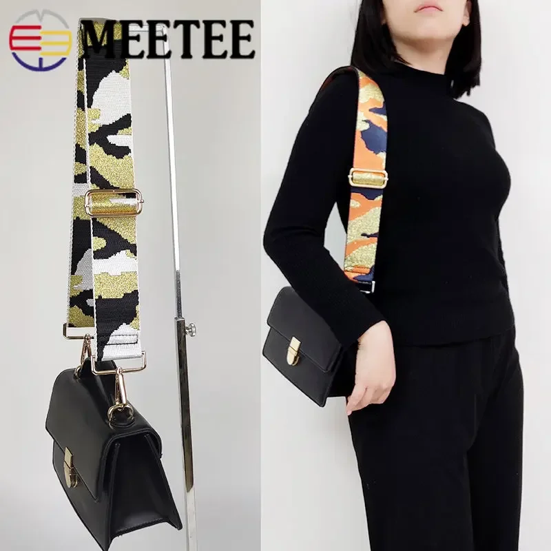 Webbing Craft Supplies Nylon Ribbon 2/5Meters Leopard Nylon Webbing 50mm Jacquard Ribbon Bags Strap Seat Belt Backpack Bias Tape 1.5mm Thick DIY Sewing Accessories