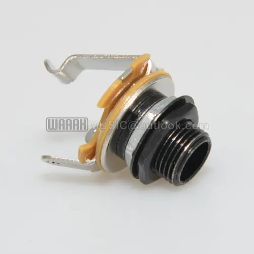 1pcs Electric Guitar Input Jack For Electric Guitar & Bass Guitar 1/4"" (6.35mm) Mono Jack Socket Chrome Nut & Washer - Image 4