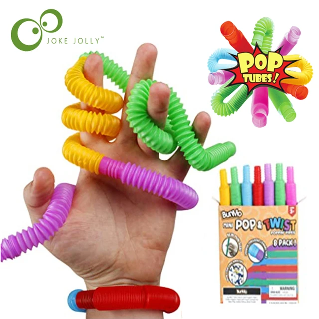 5pcs Colorful Plastic Pop Tube Coil Children Kid Creative Magical Circle Anxiety Stress Relief Toy игрушки для взрослых18 DDJ 1