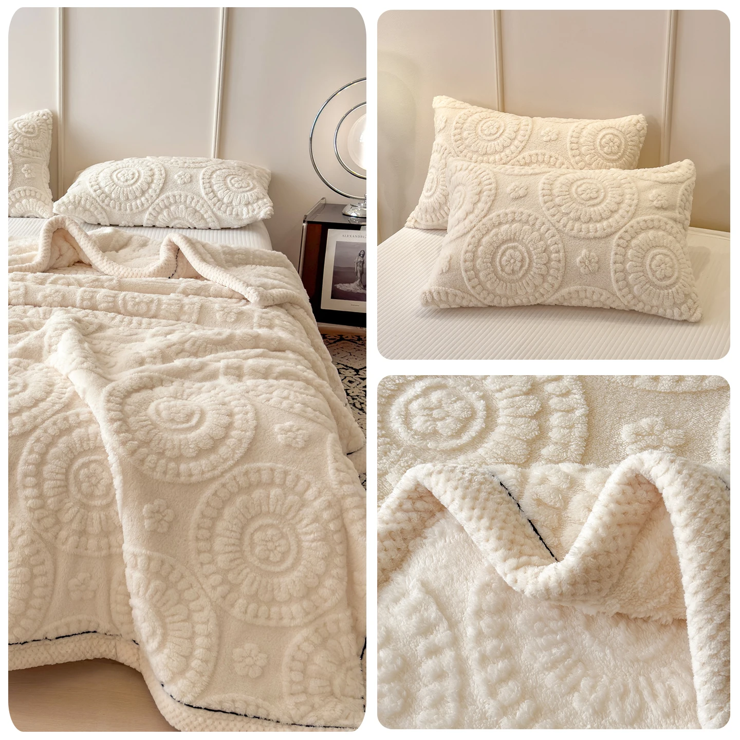 Luxury Double-Sided Velvet Plush Blanket - Thickened, Warm, and Soft Fleece Throw