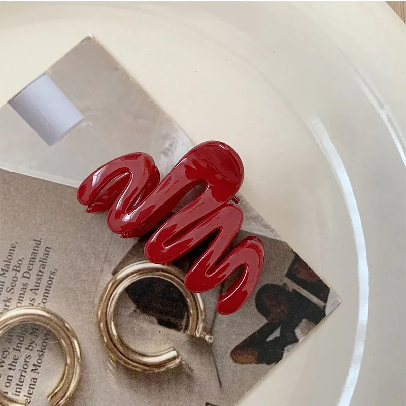French Red Collection! small Grab clip feminine side bangs clip broken hairpin princess head clip hair Claw hair accessory