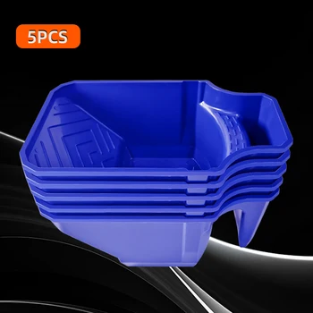 Offerta speciale da 5 pezzi set di bicchieri per vernice manuali da 4 "con slot per schede e design conico a pennello a rullo, il pennello a rullo è facile da abbinare 1