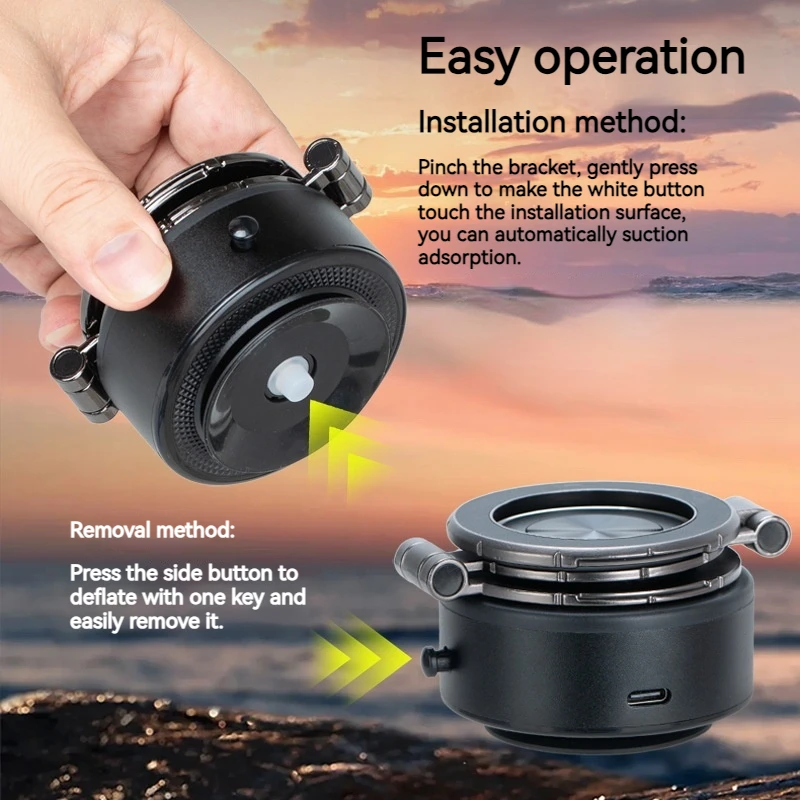 Car Phone Holder Electric Vacuum Magnetic 360&deg; Rotatable Suction Cup for Iphone 16 15 14 13 12 Pro Max