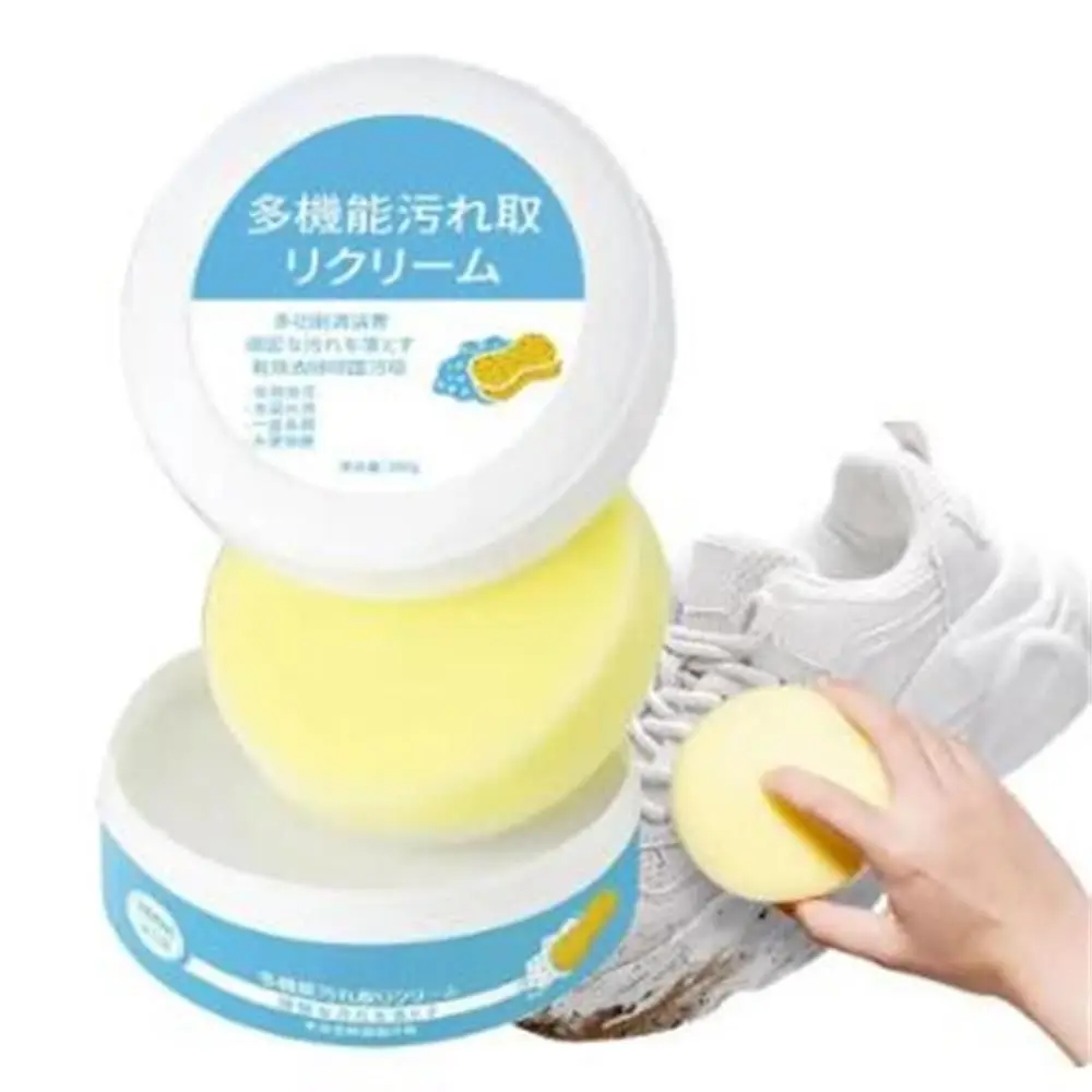 White Shoes Cleaning Cream Multifunctional Shoes Whitening Cleaner Easily Removes Scratches No Need To Wash Cleaning Cream 3