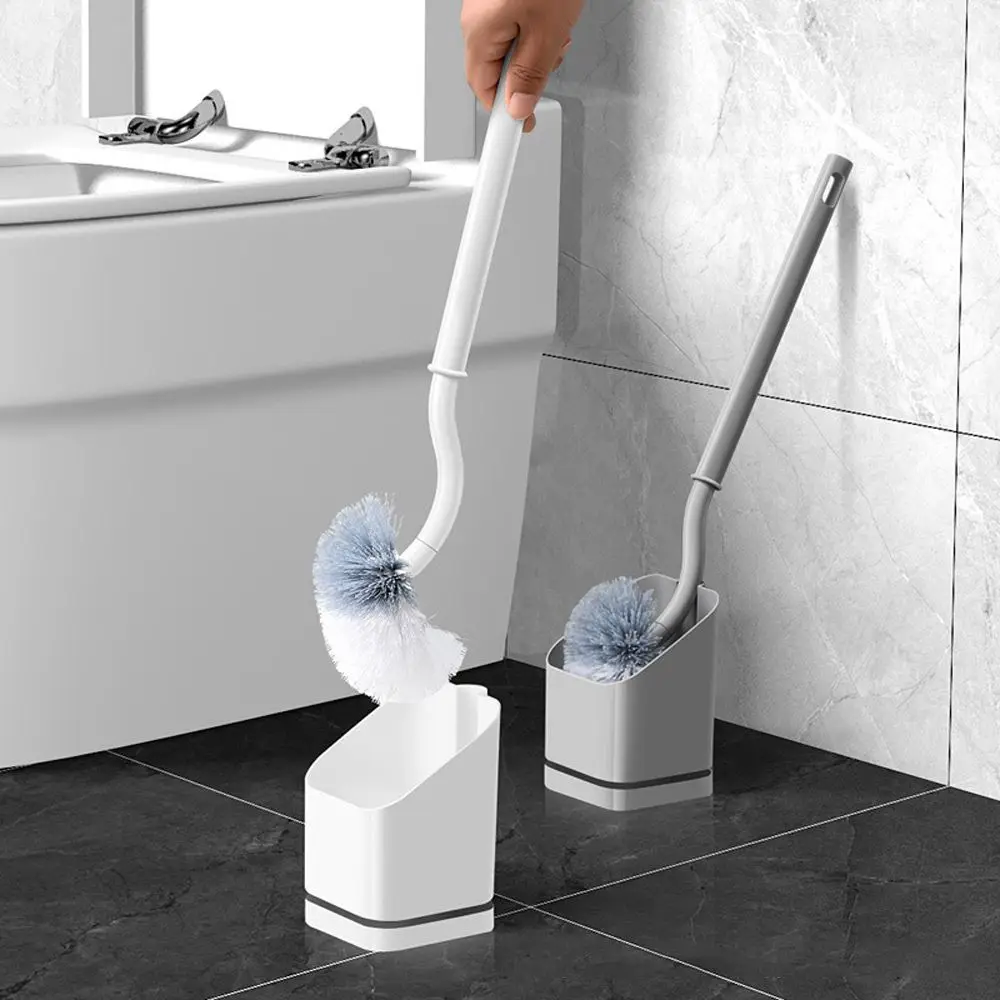 

Home Wall Hanging Long Handle Toilet Brush Bathroom Cleaning Tools Cleaning Holder Punch-Free