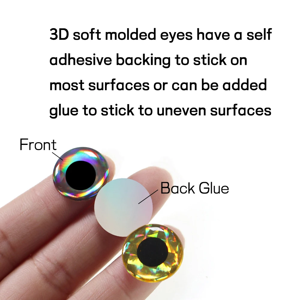 17mm 18mm Big Size 3D Holographic Eyes for Fishing Lure Making Saltwater Flies Tying Jigs Craft Dolls 50pcs/100pcs fishing lure