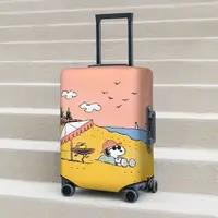 MINISO SNOOPY Cartoon Anime Suitcase Cover Holiday Travel Elastic Luggage Supplies Protection 1