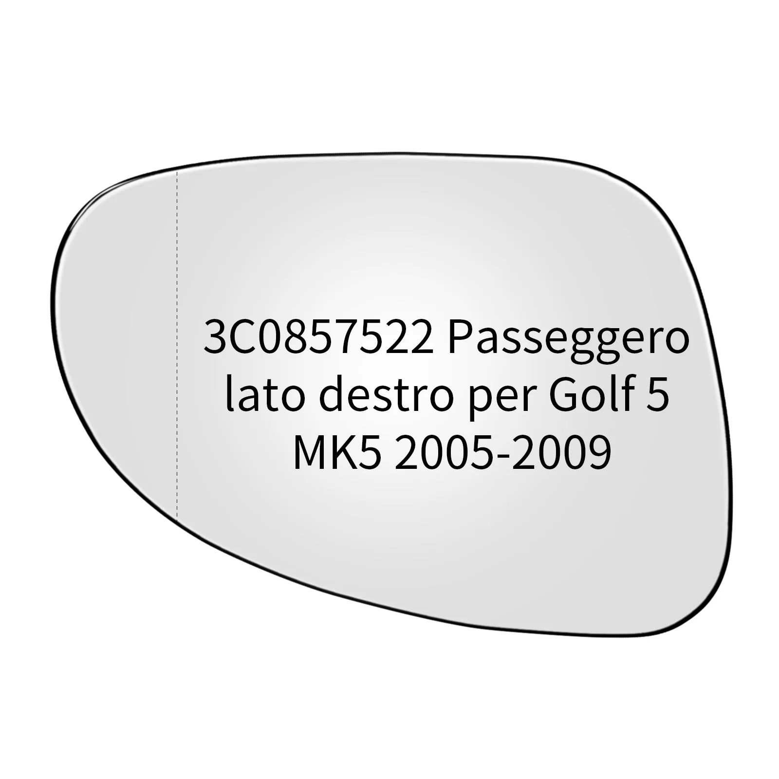 

Right Rear View Mirror Blue Rearview Glass Replacement for Golf MK5