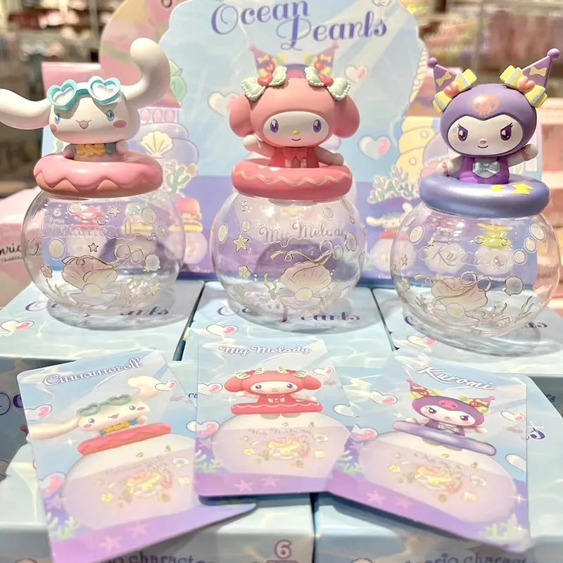 

Sanrio Ocean Pearl Series Storage Jar Storage Box Kuromi Mymelody Pachacco Desktop Storage Items Ornaments Gifts