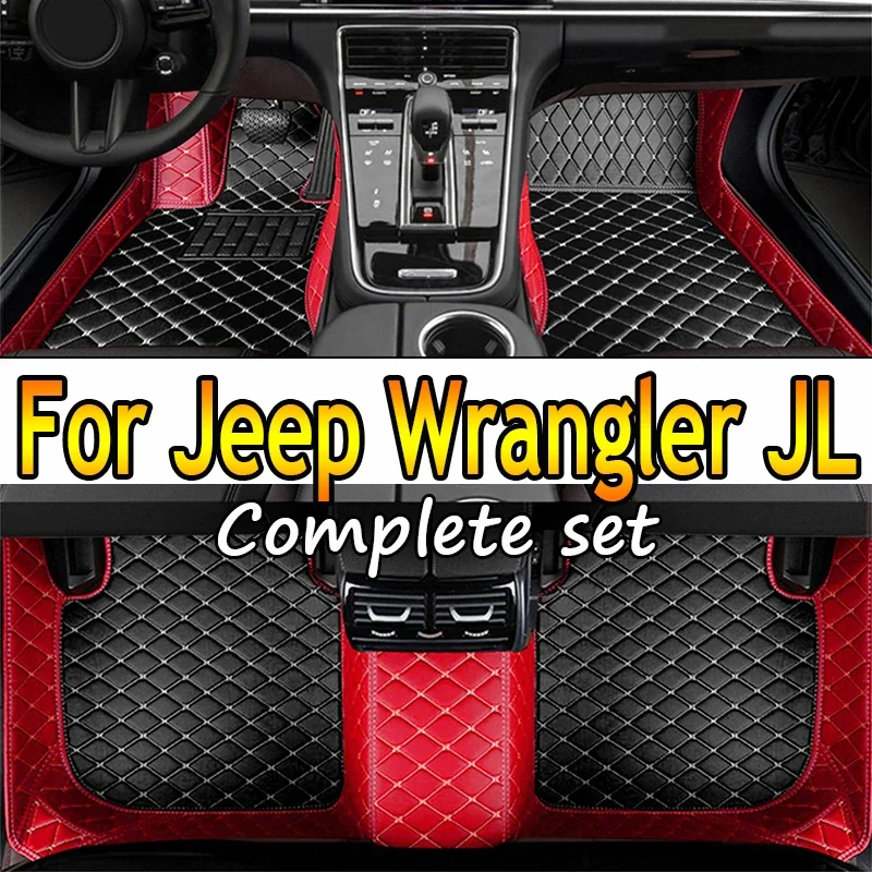 

Автомобильные коврики для Jeep Wrangler JL 4 door 2021 2020 2019 2018, декоративные защитные аксессуары, водонепроницаемые коврики