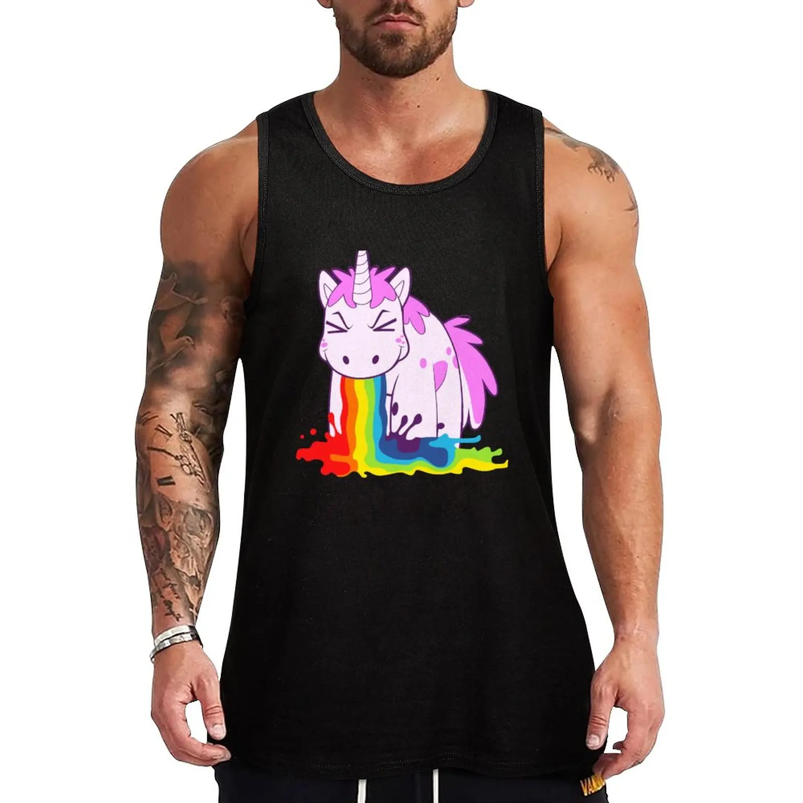 

Unicorn 'I Puke Rainbows!' Tank Top gym accessories man t shirt sleeveless