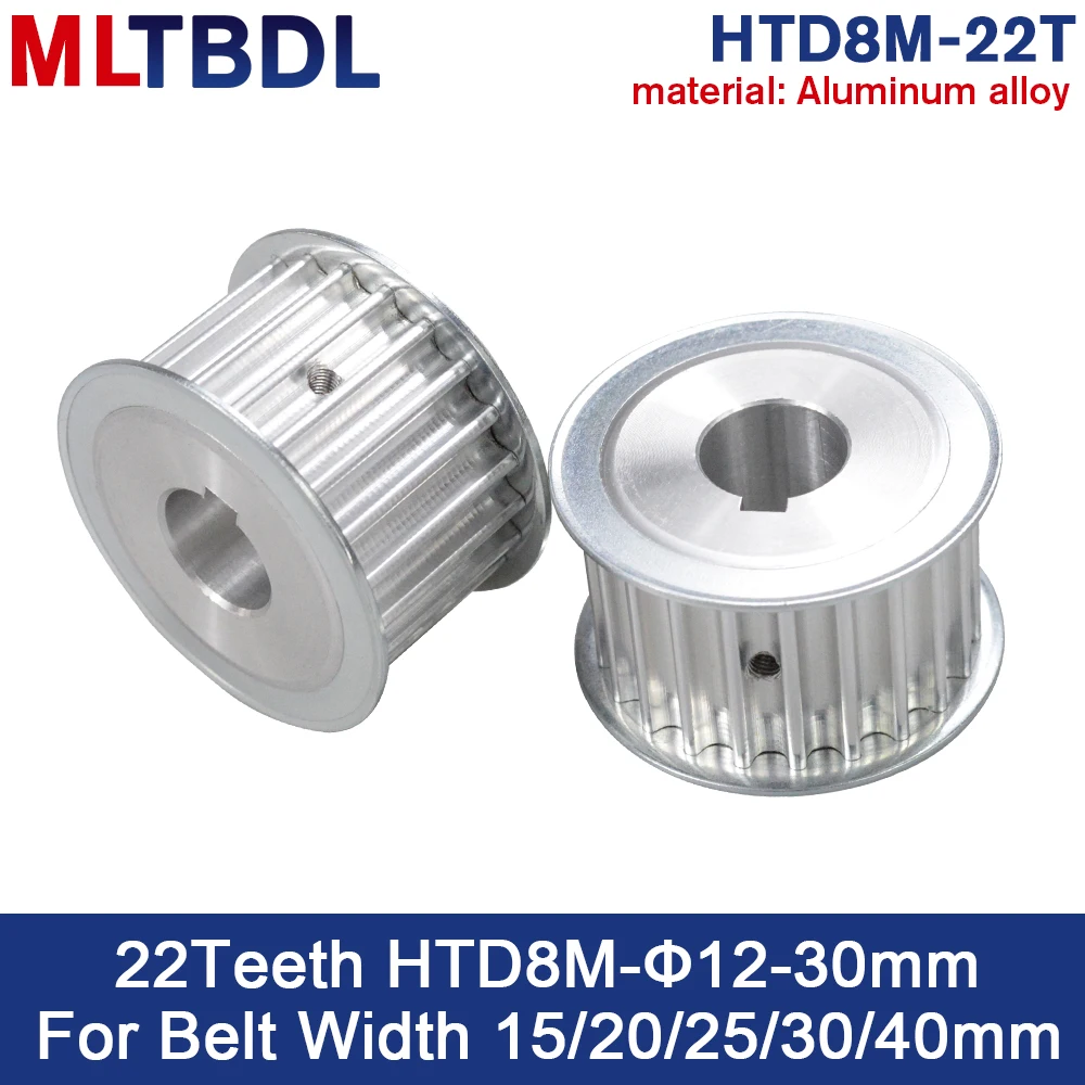 HTD 8M 22 Teeth Timing Synchronous Pulley Keyway Bore 1230mm for Belt