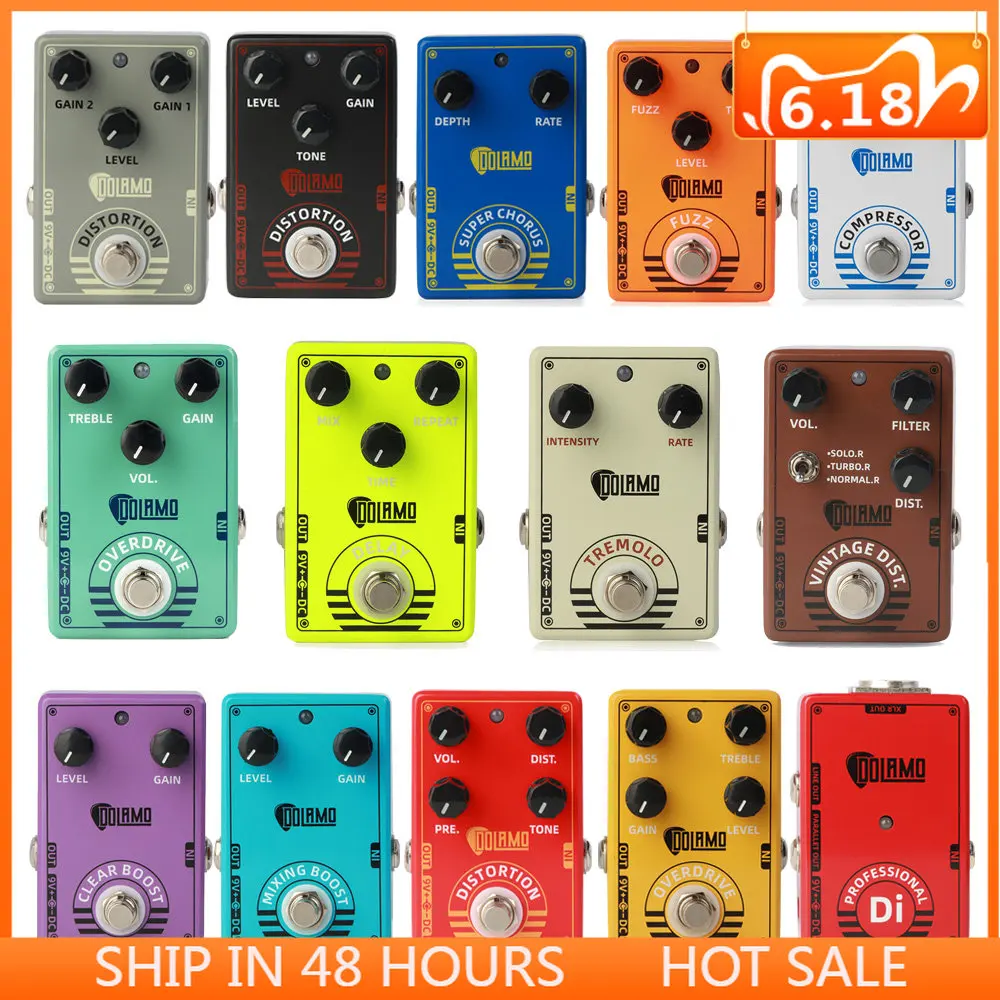 Dolamo Pedal Effect Overdrive Compressor Distortion Tremolo Clear Boost