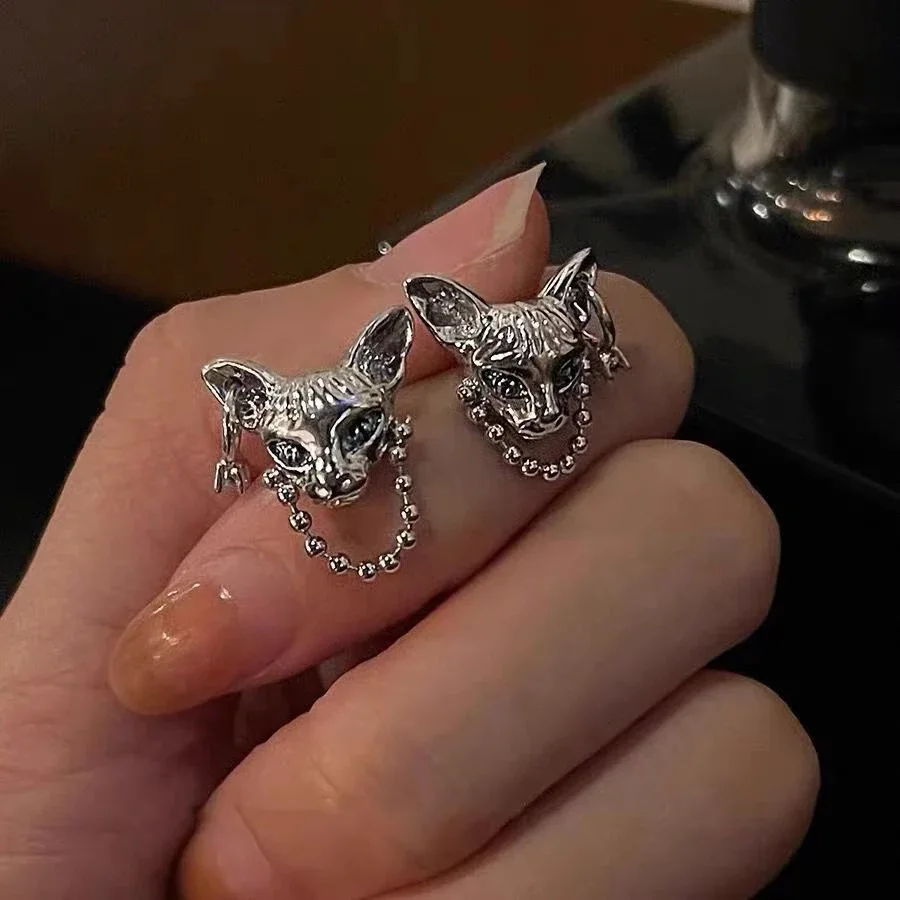 

Серьги в форме кошки Фараона из цинкового сплава в стиле хип-хоп