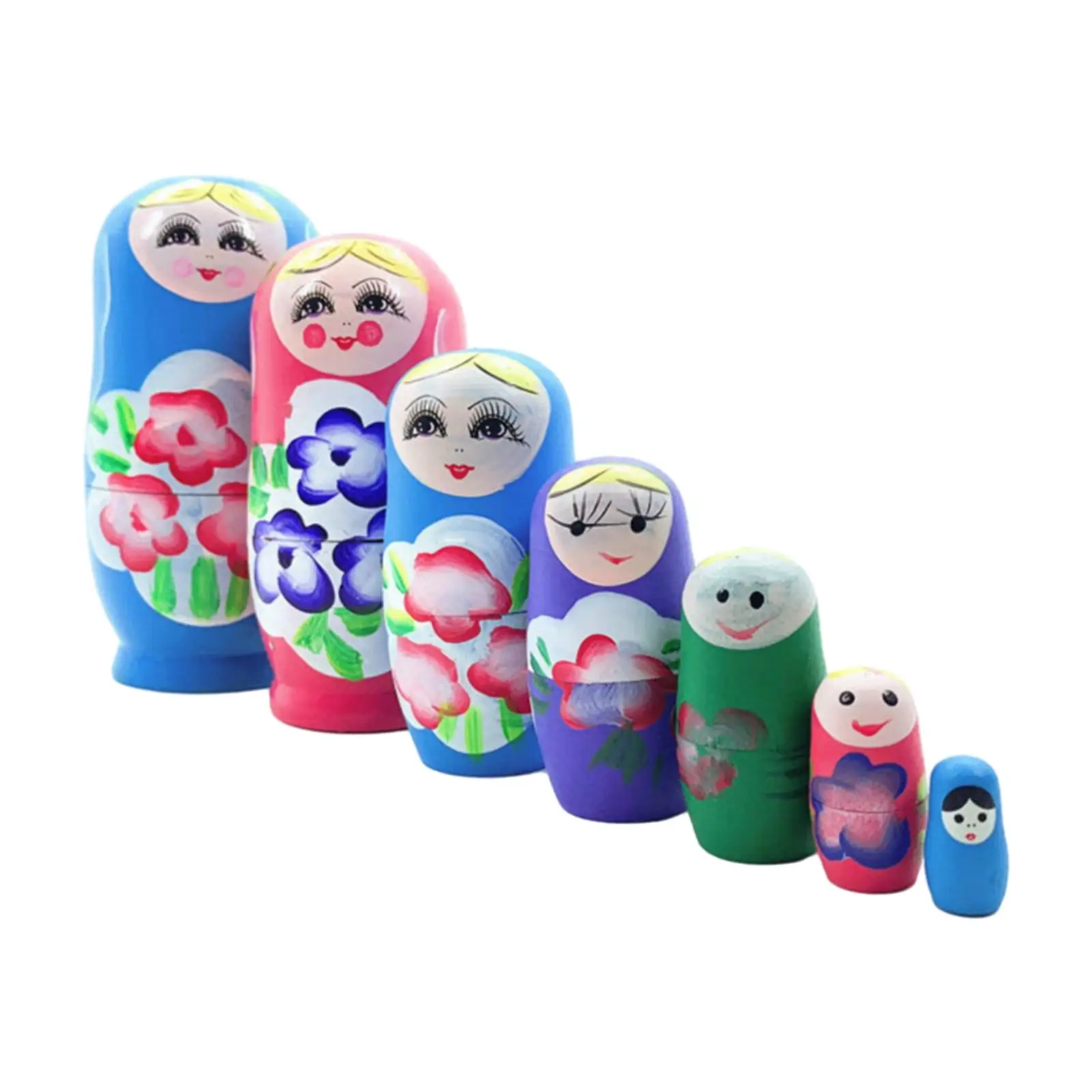 

7 шт., русские игрушки-матрешки, ручная роспись