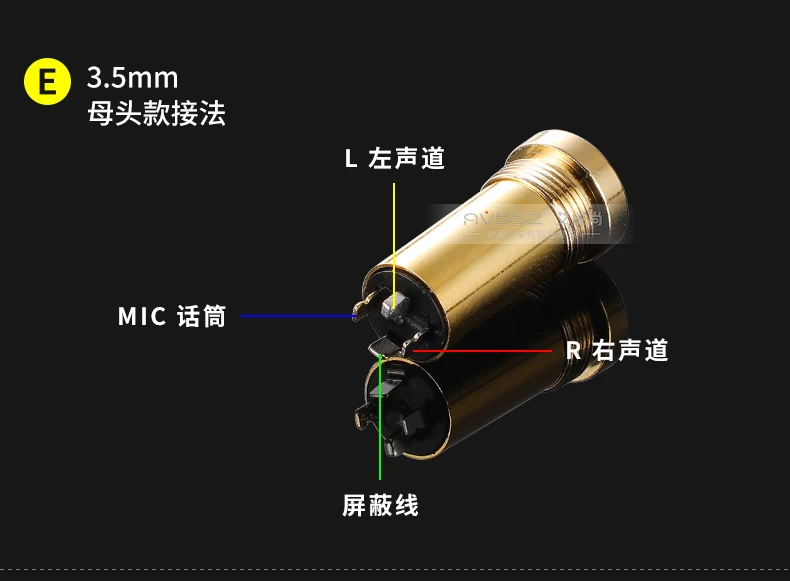 6,35/3,5/4,4/2,5 Gerade und Gebogene Verlängerungsadapter für Kopfhörer und Audio, Stereo-Mikrofonanschluss, 24K Gold-Nickel-Serie – Detail 16