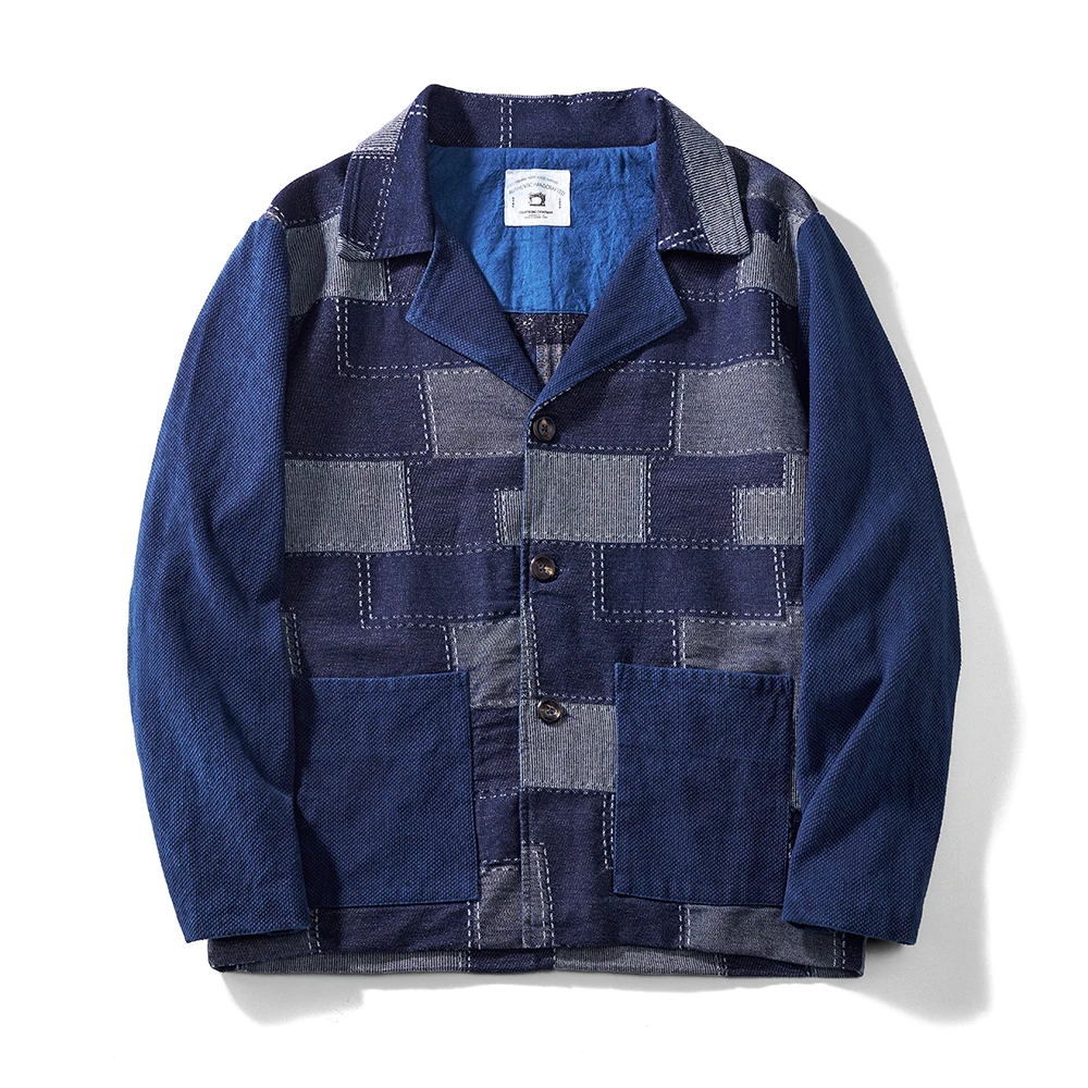 Indian Defence Giacca Denim Oversize Uomo Denim Indigo Jacket