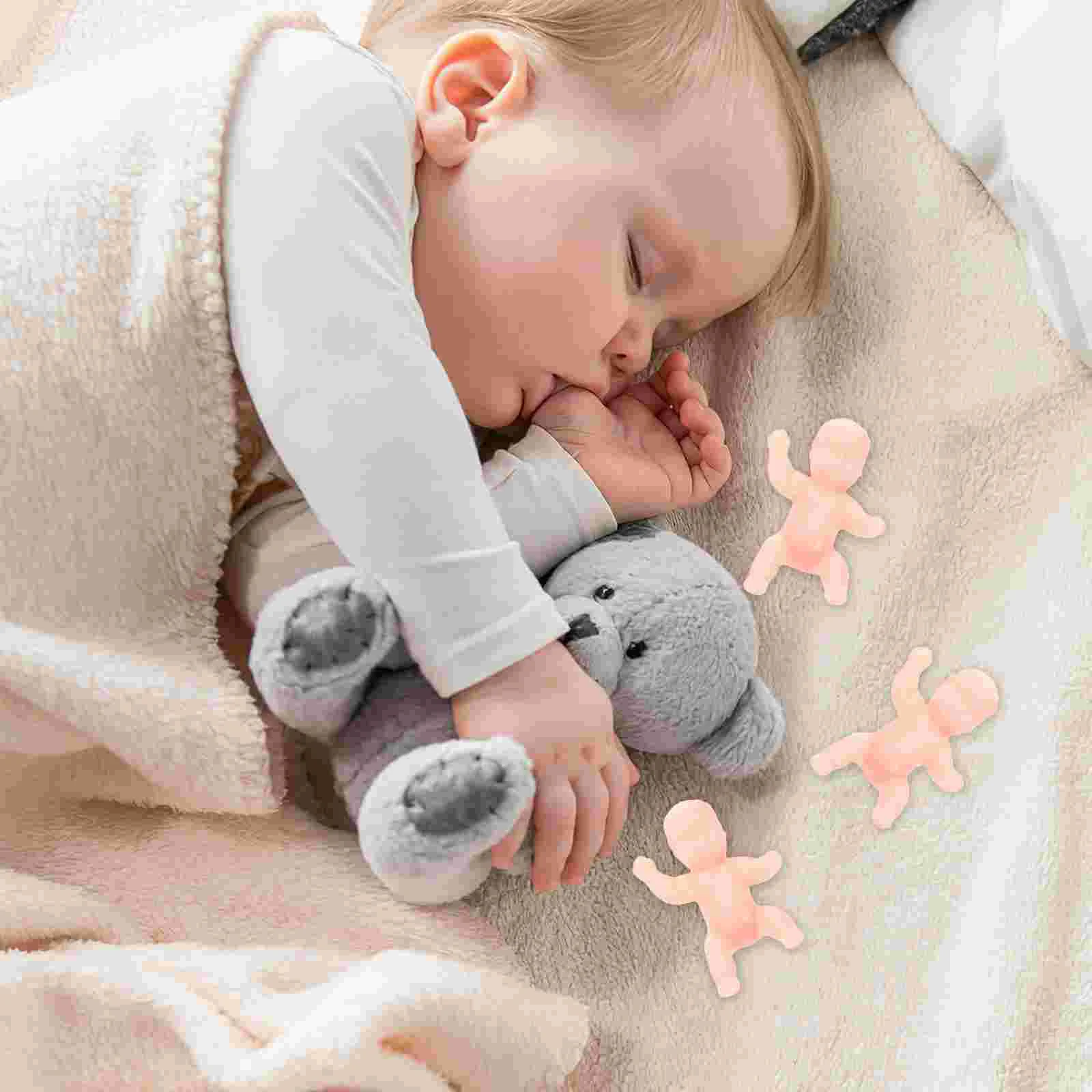 

Gadpiparty Baby Gifts 30 Pcs Play Baby Doll Set Mini Plastic Tiny Baby Figurines Realistic Small Micro Landscape